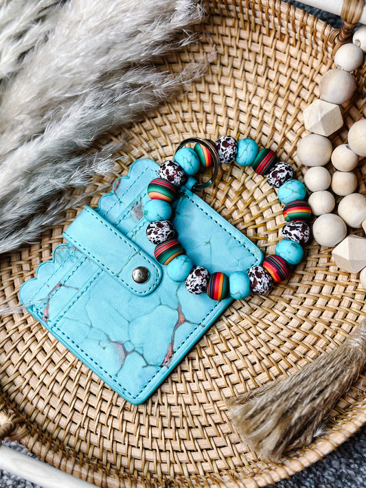 turquoise stone & serape nomie ring w/ wallet