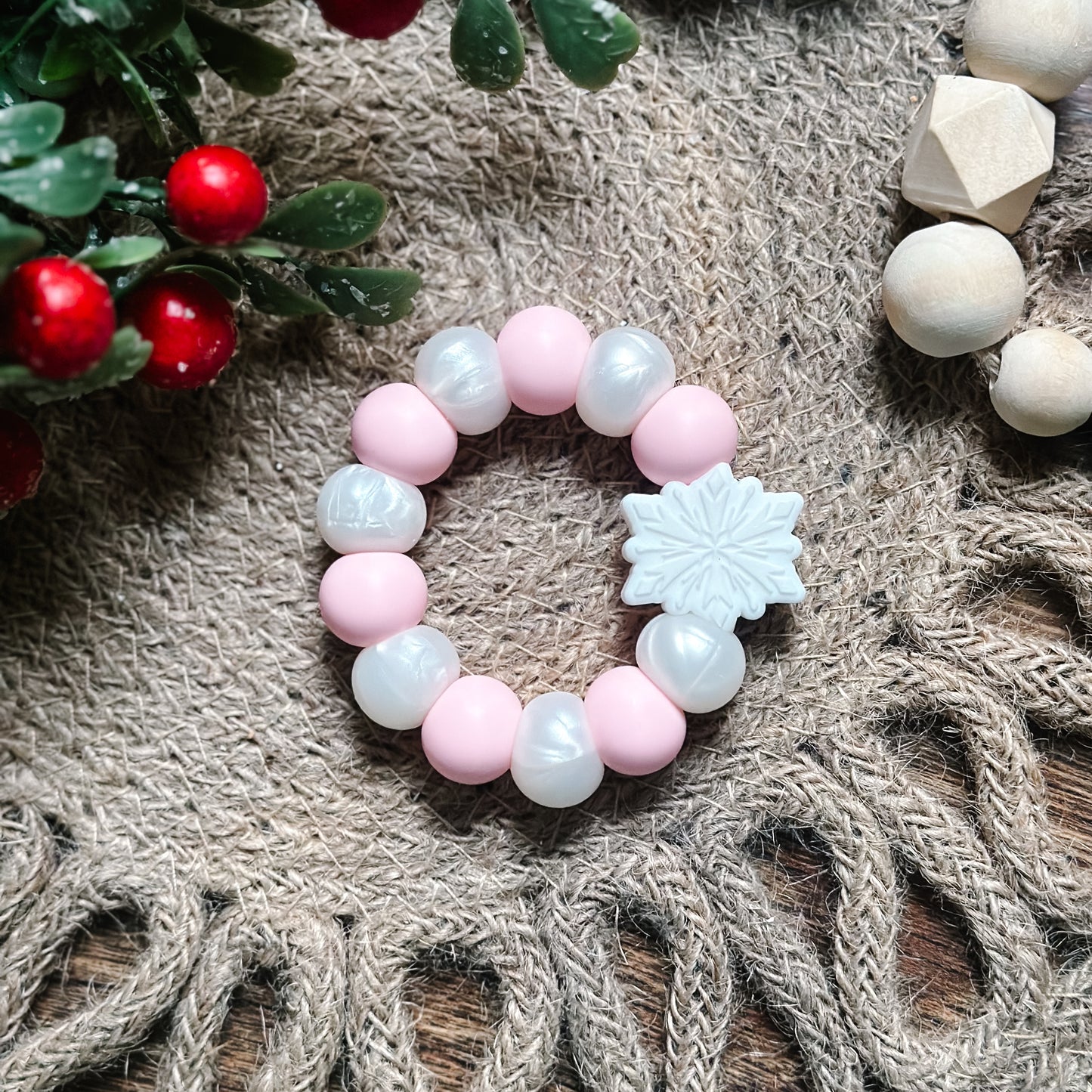 Snowflake Teething Ring