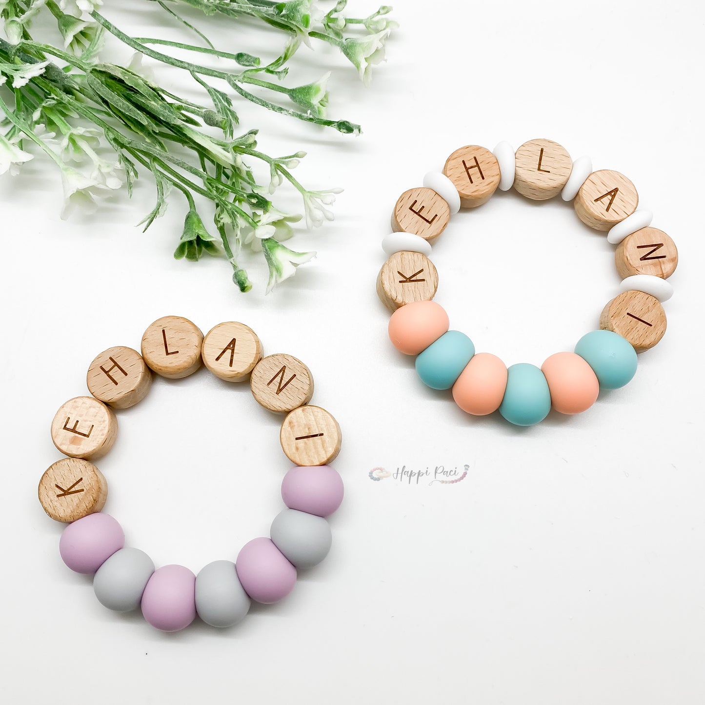 Wooden Name Teething Ring