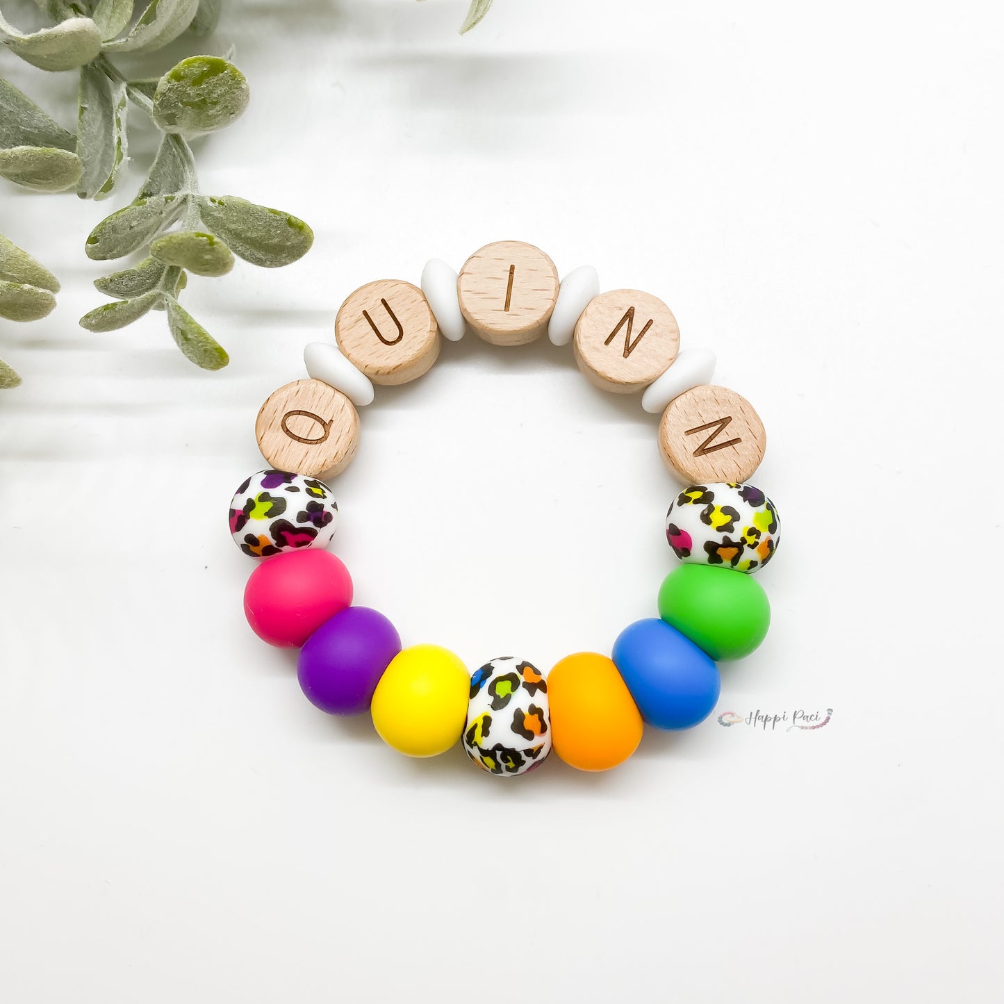 Wooden Name Teething Ring